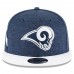 Men's Los Angeles Rams New Era Navy/White 2018 NFL Sideline Home Official 9FIFTY Snapback Adjustable Hat 3058546